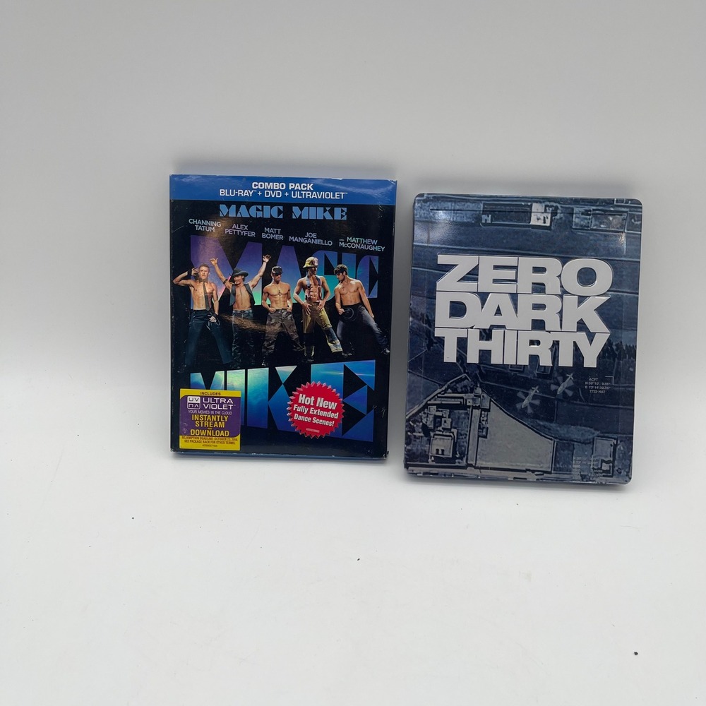Magic Mike Blu-ray DVD & Zero Dark Thirty Steelbook Blu-ray DVD Lot
